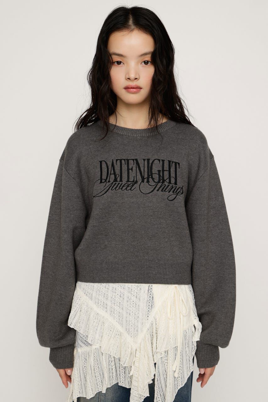 SLY「FRONT LOGO KNIT トップス」|ニット・セーター|