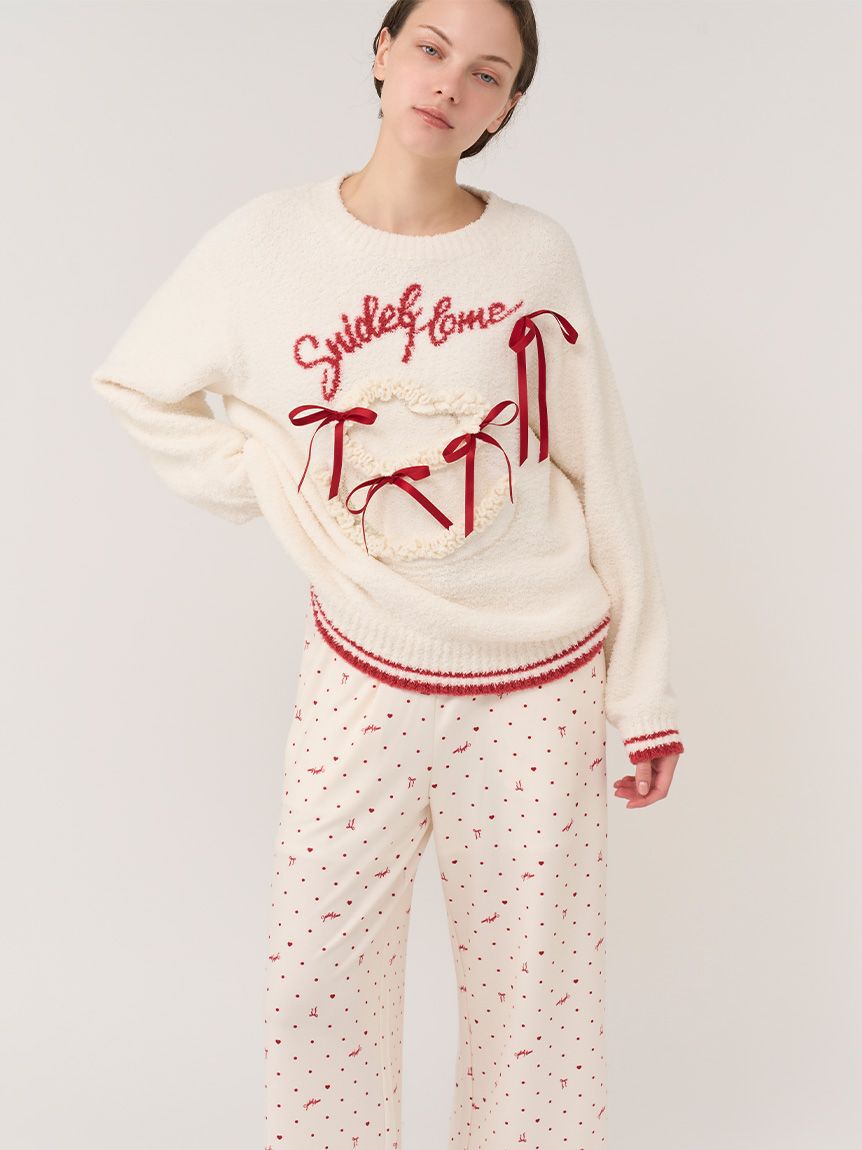 SNIDEL HOME「ハートドット柄ロングパンツ」|ルームウェア|