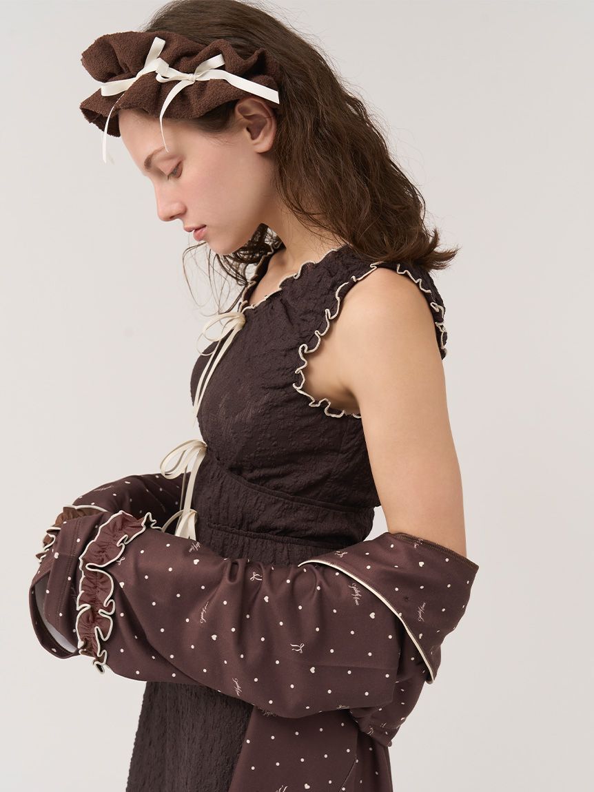 SNIDEL HOME「ハートドット柄開襟シャツ」|ルームウェア|