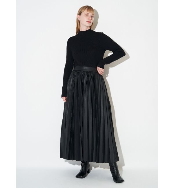 ELENDEEK「FAUX LEATHER PLEATS SK」|スカート|