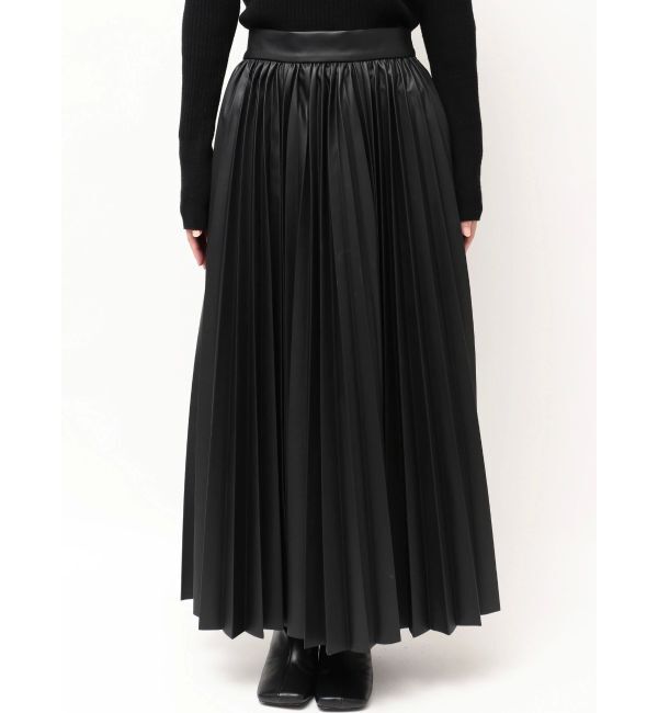 ELENDEEK「FAUX LEATHER PLEATS SK」|スカート|
