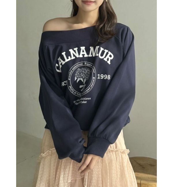 dazzlin「【CALNAMURコラボ】カルミアプリント オフショルダー プルオーバー」|スウェット・ジャージ|