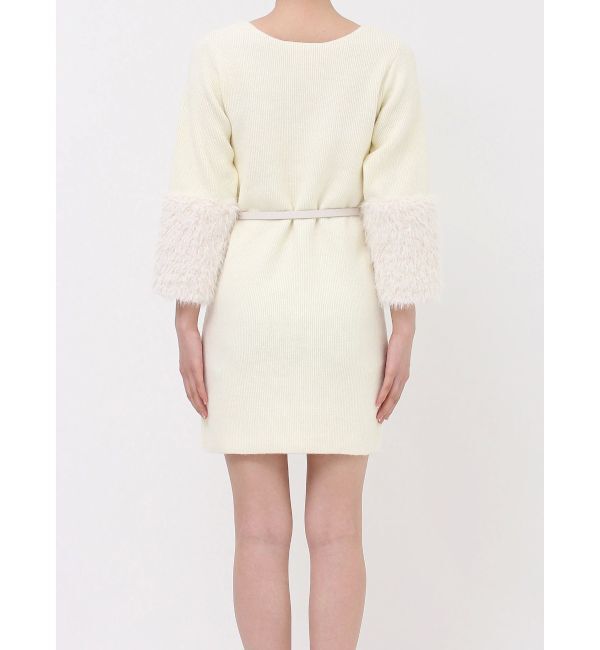 dazzlin「ボリュームファースリーブビットミニワンピース」|ワンピース|