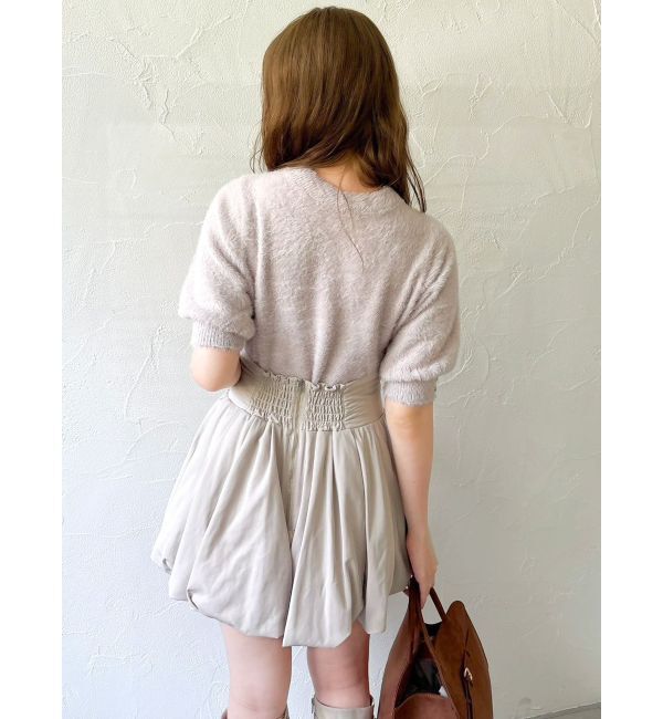 dazzlin「2wayシャギーハーフスリーブトップス」|ニット・セーター|