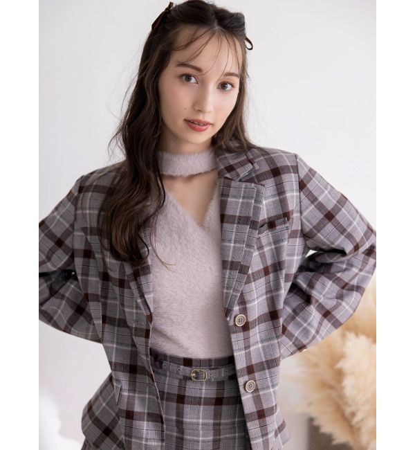 dazzlin「2wayシャギーハーフスリーブトップス」|ニット・セーター|