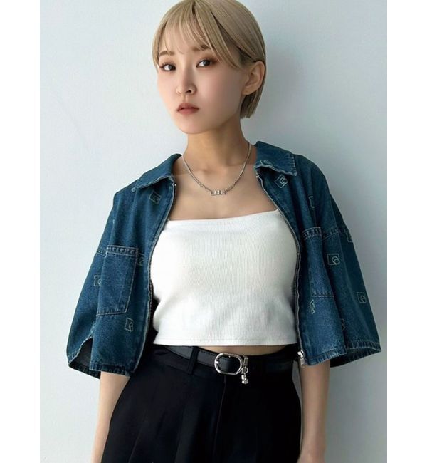 EMODA「フロントジップデニムシャツ」|シャツ・ブラウス|