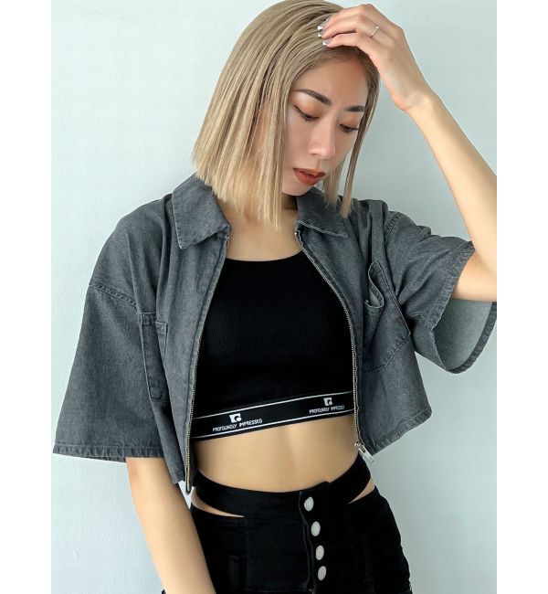 EMODA「フロントジップデニムシャツ」|シャツ・ブラウス|