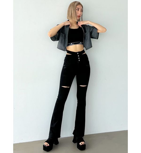 EMODA「フロントジップデニムシャツ」|シャツ・ブラウス|