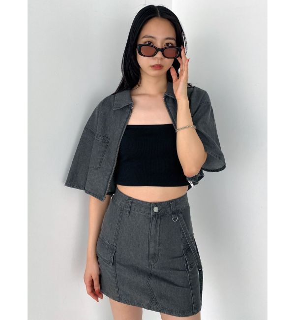 EMODA「フロントジップデニムシャツ」|シャツ・ブラウス|