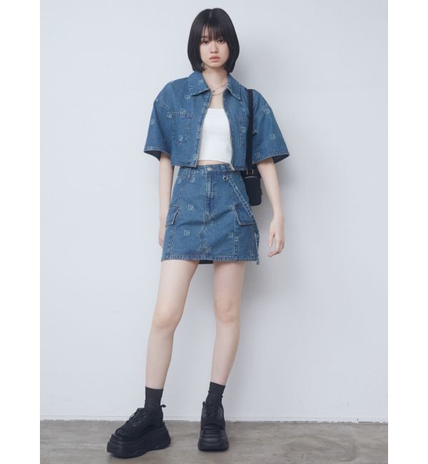 EMODA「フロントジップデニムシャツ」|シャツ・ブラウス|