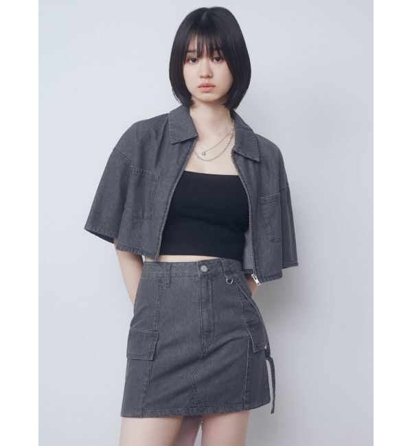 EMODA「フロントジップデニムシャツ」|シャツ・ブラウス|