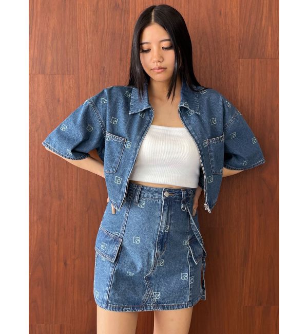 EMODA「フロントジップデニムシャツ」|シャツ・ブラウス|