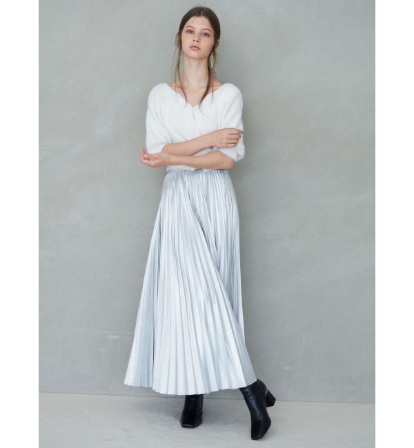 MERCURYDUO「レザーライクプリーツスカート」|スカート|