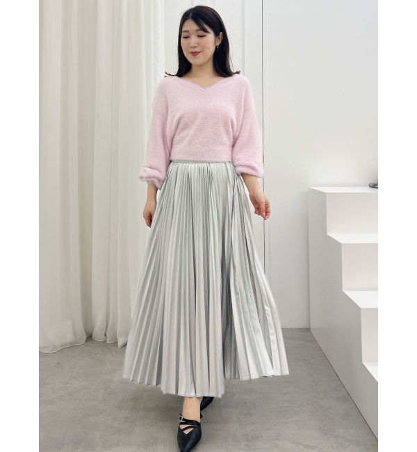 MERCURYDUO「レザーライクプリーツスカート」|スカート|