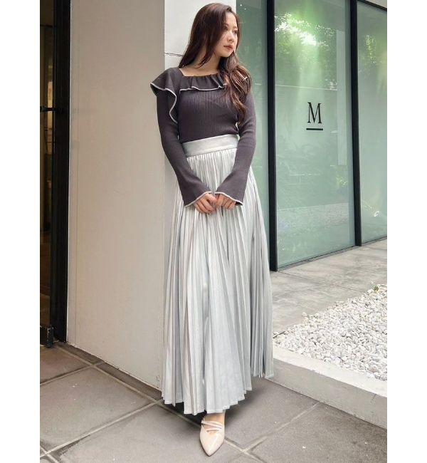 MERCURYDUO「レザーライクプリーツスカート」|スカート|