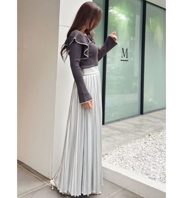 MERCURYDUO「レザーライクプリーツスカート」|スカート|