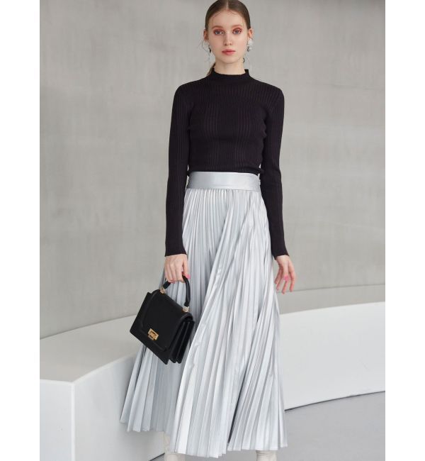 MERCURYDUO「レザーライクプリーツスカート」|スカート|