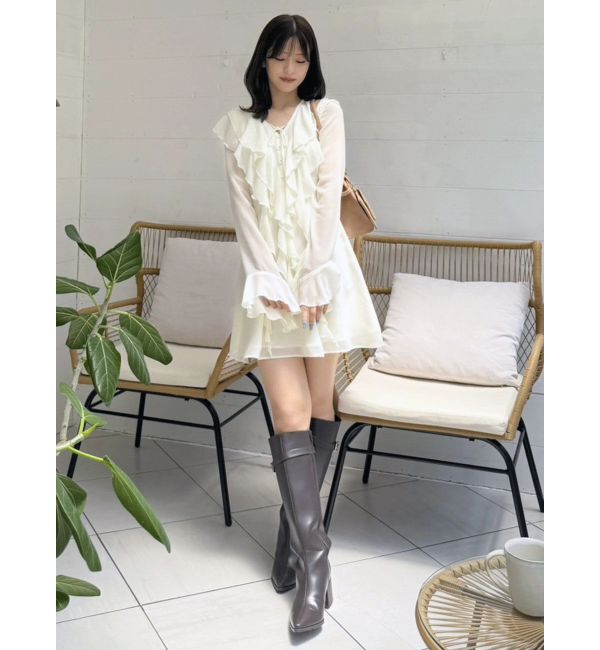 MERCURYDUO「ベルテッドロングブーツ」|ロングブーツ|