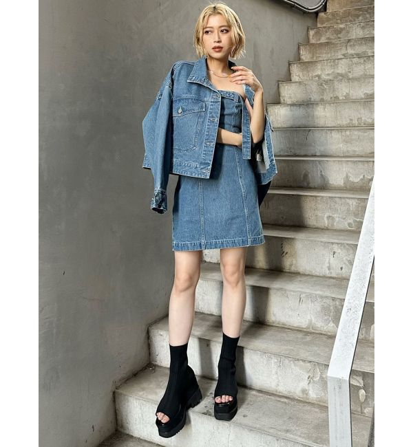 MURUA「ジャガードソックブーツ」|ショートブーツ|