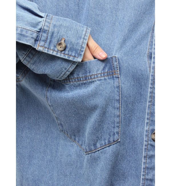 Ungrid「ポケットデザインデニムシャツ」|シャツ・ブラウス|