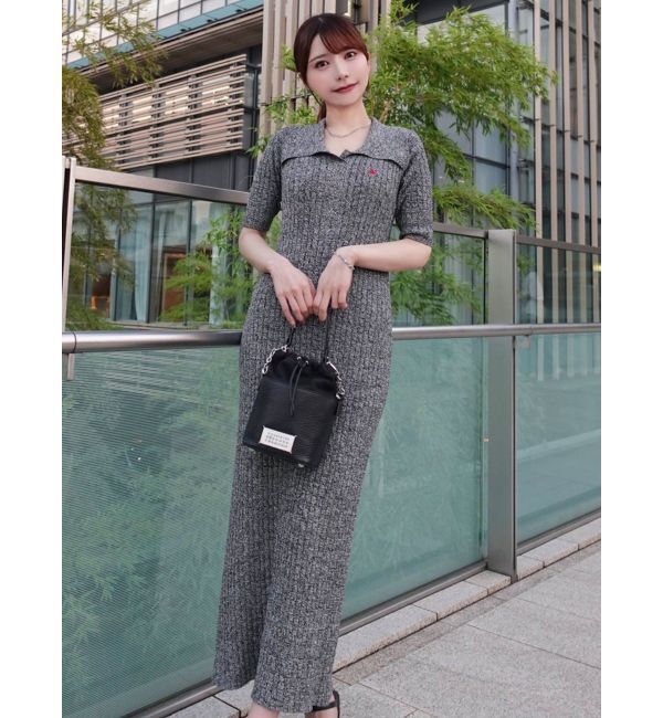 LAGUNAMOON「【POLO BCSコラボ】カラーネックメランジケーブルニットワンピース」|ワンピース|