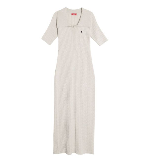 LAGUNAMOON「【POLO BCSコラボ】カラーネックメランジケーブルニットワンピース」|ワンピース|