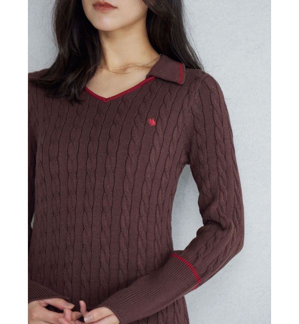 LAGUNAMOON「【POLO BCSコラボ】ケーブルラインニットワンピース」|ワンピース|