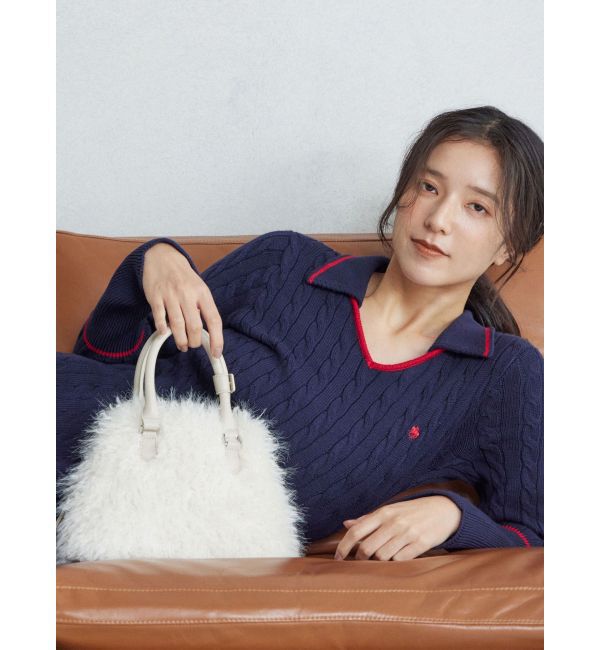 LAGUNAMOON「【POLO BCSコラボ】ケーブルラインニットワンピース」|ワンピース|