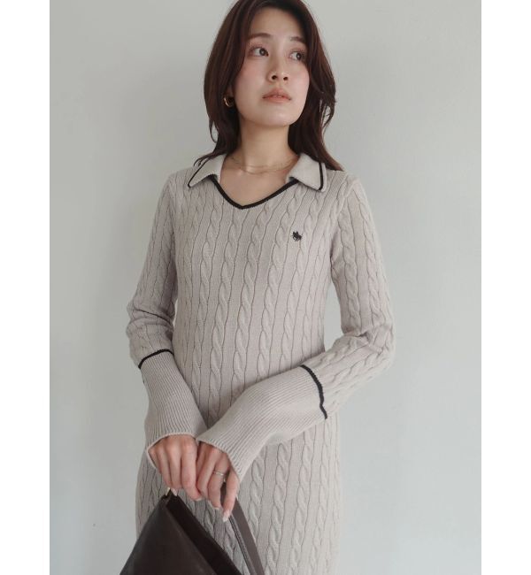 LAGUNAMOON「【POLO BCSコラボ】ケーブルラインニットワンピース」|ワンピース|