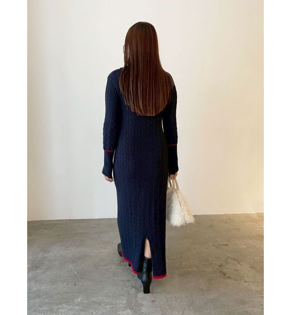 LAGUNAMOON「【POLO BCSコラボ】ケーブルラインニットワンピース」|ワンピース|