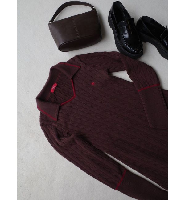 LAGUNAMOON「【POLO BCSコラボ】ケーブルラインニットワンピース」|ワンピース|