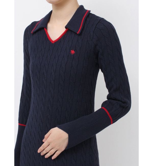 LAGUNAMOON「【POLO BCSコラボ】ケーブルラインニットワンピース」|ワンピース|