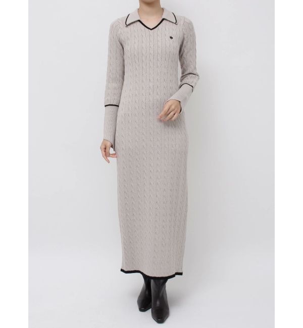 LAGUNAMOON「【POLO BCSコラボ】ケーブルラインニットワンピース」|ワンピース|