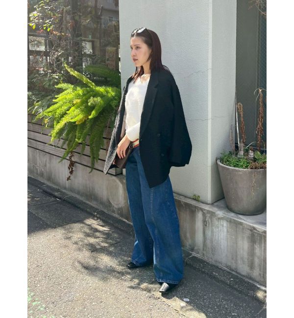 LAGUNAMOON「【WEB限定】Vネックカラーショートニットプルオーバー」|ニット・セーター|