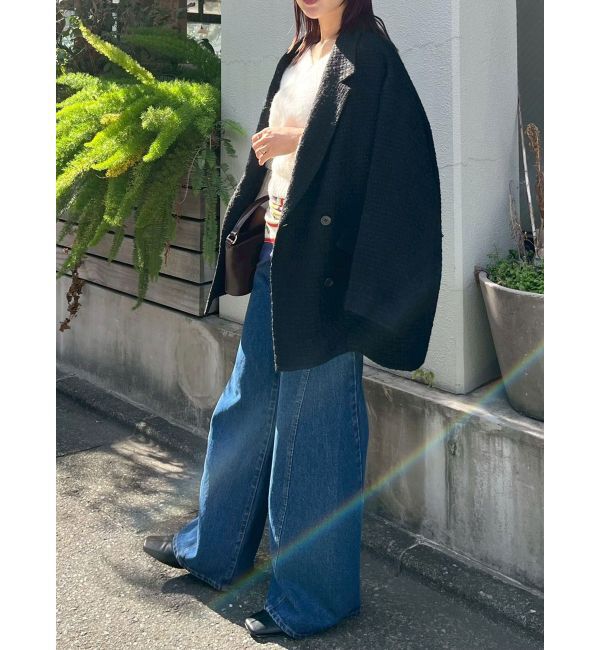 LAGUNAMOON「【WEB限定】Vネックカラーショートニットプルオーバー」|ニット・セーター|