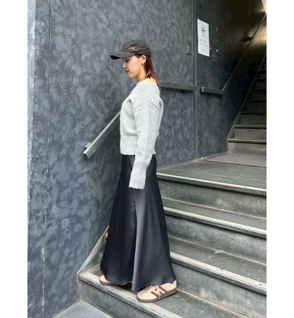 LAGUNAMOON「【WEB限定】Vネックカラーショートニットプルオーバー」|ニット・セーター|