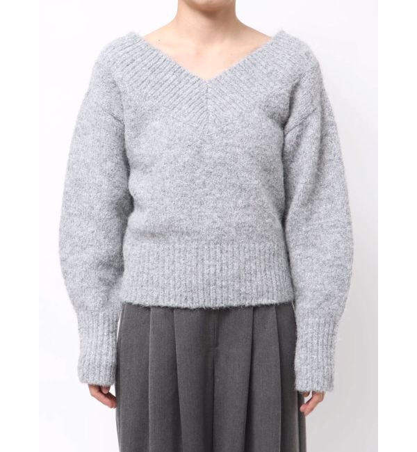 LAGUNAMOON「【WEB限定】Vネックカラーショートニットプルオーバー」|ニット・セーター|