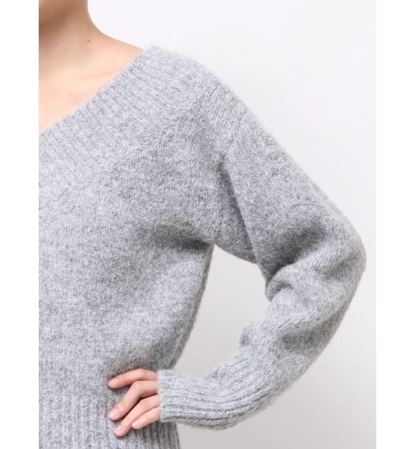 LAGUNAMOON「【WEB限定】Vネックカラーショートニットプルオーバー」|ニット・セーター|