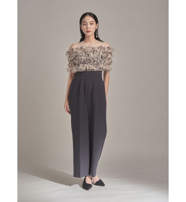 LAGUNAMOON「LADYチュールオフショルパンツドレス」|ドレス|