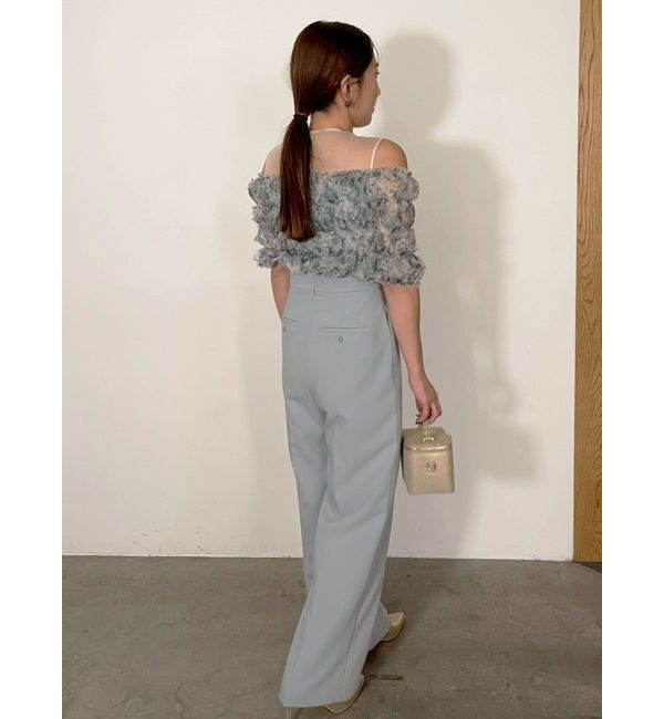 LAGUNAMOON「LADYチュールオフショルパンツドレス」|ドレス|