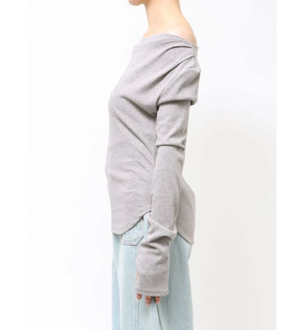 LAGUNAMOON「オフショルドレープ2WAYトップス」|Tシャツ・カットソー|