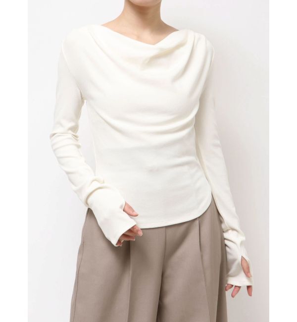 LAGUNAMOON「オフショルドレープ2WAYトップス」|Tシャツ・カットソー|