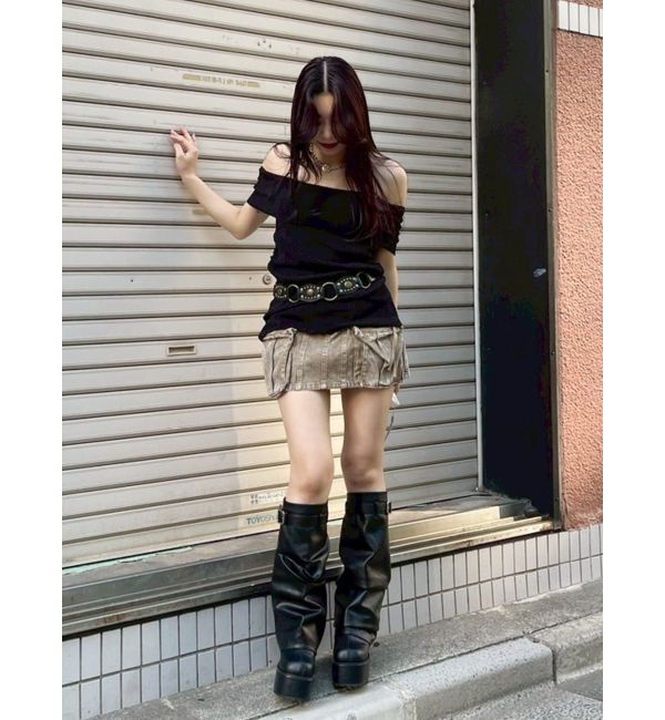 EVRIS「オフショルニットチュニック」|ニット・セーター|