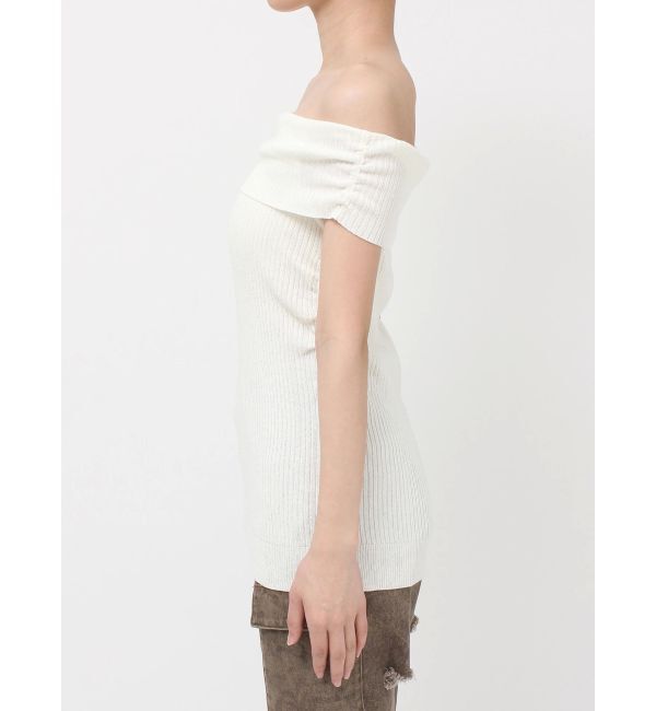 EVRIS「オフショルニットチュニック」|ニット・セーター|