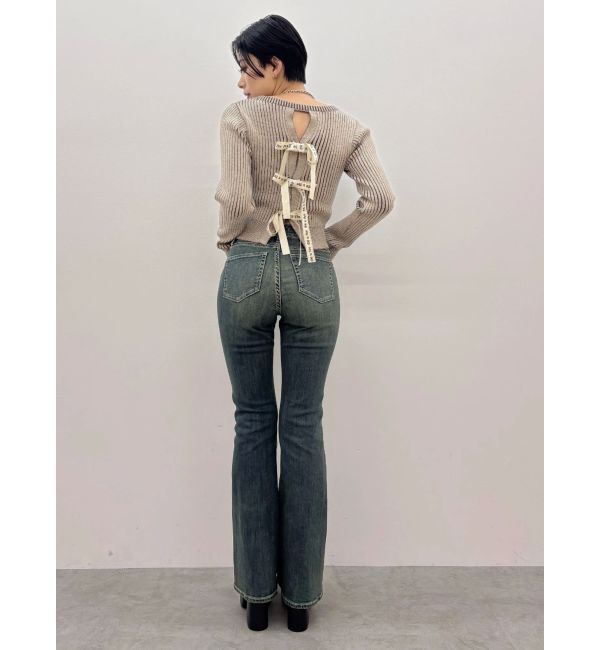 EVRIS「ヴィンテージライクストレッチフレアデニムパンツ」|デニム|