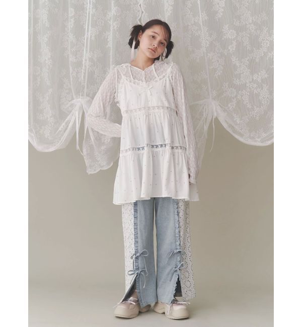 merry jenny「flowerフレアベビードール」|シャツ・ブラウス|