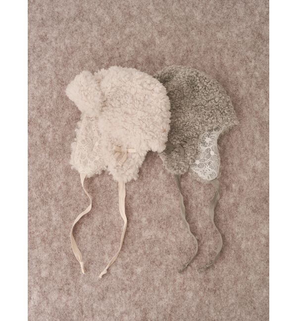 merry jenny「レースドッキングボアハット」|ハット|