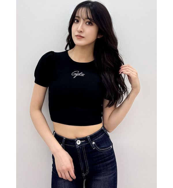 GYDA「Gydaパフスリーブニットトップス」|ニット・セーター|