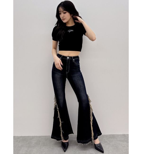 GYDA「Gydaパフスリーブニットトップス」|ニット・セーター|