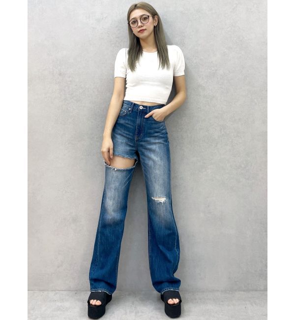 GYDA「Gydaパフスリーブニットトップス」|ニット・セーター|